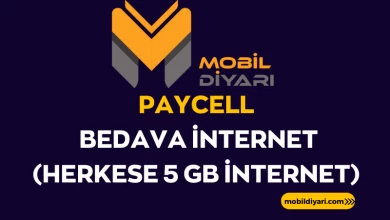 Paycell Bedava İnternet (Herkese 5 GB İnternet)