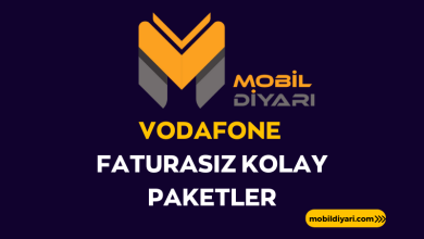 Vodafone Faturasız Kolay Paketler