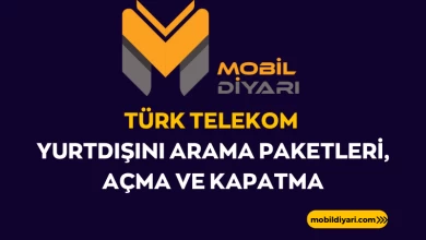 Türk Telekom Yurtdışını Arama Paketleri, Açma ve Kapatma
