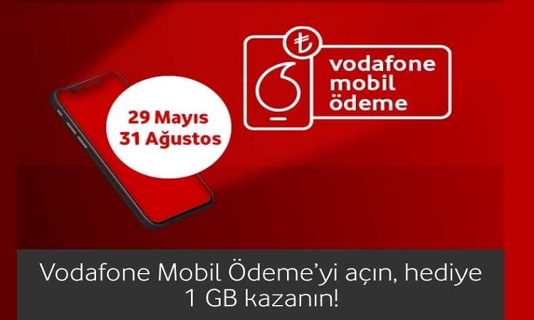 Vodafone Mobil Ödeme 1 GB Bedava İnternet