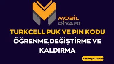 Turkcell PUK ve PIN Kodu Öğrenme, Değiştirme ve Kaldırma
