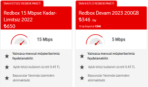 Vodafone Taşınabilir internet Fİyatları